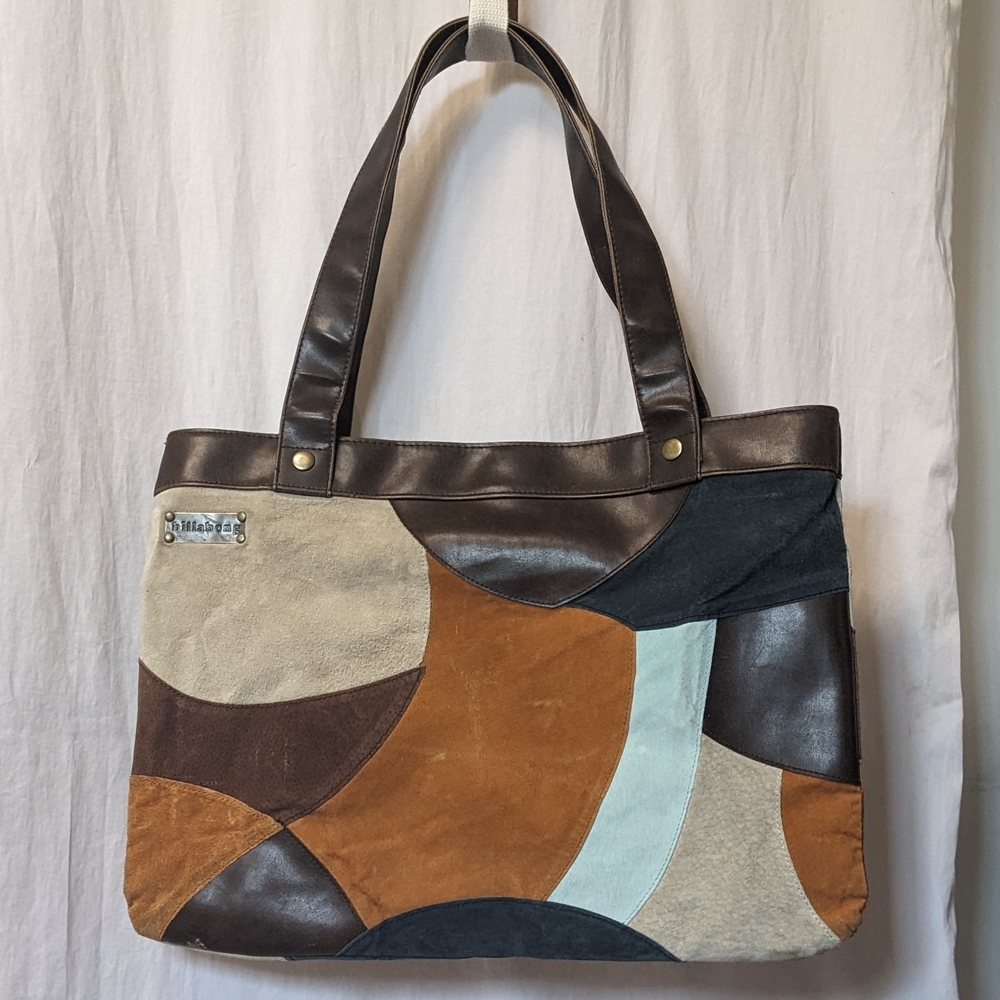 Vintage Billabong Patchwork Leather Hayes Shoulder Bag Tote